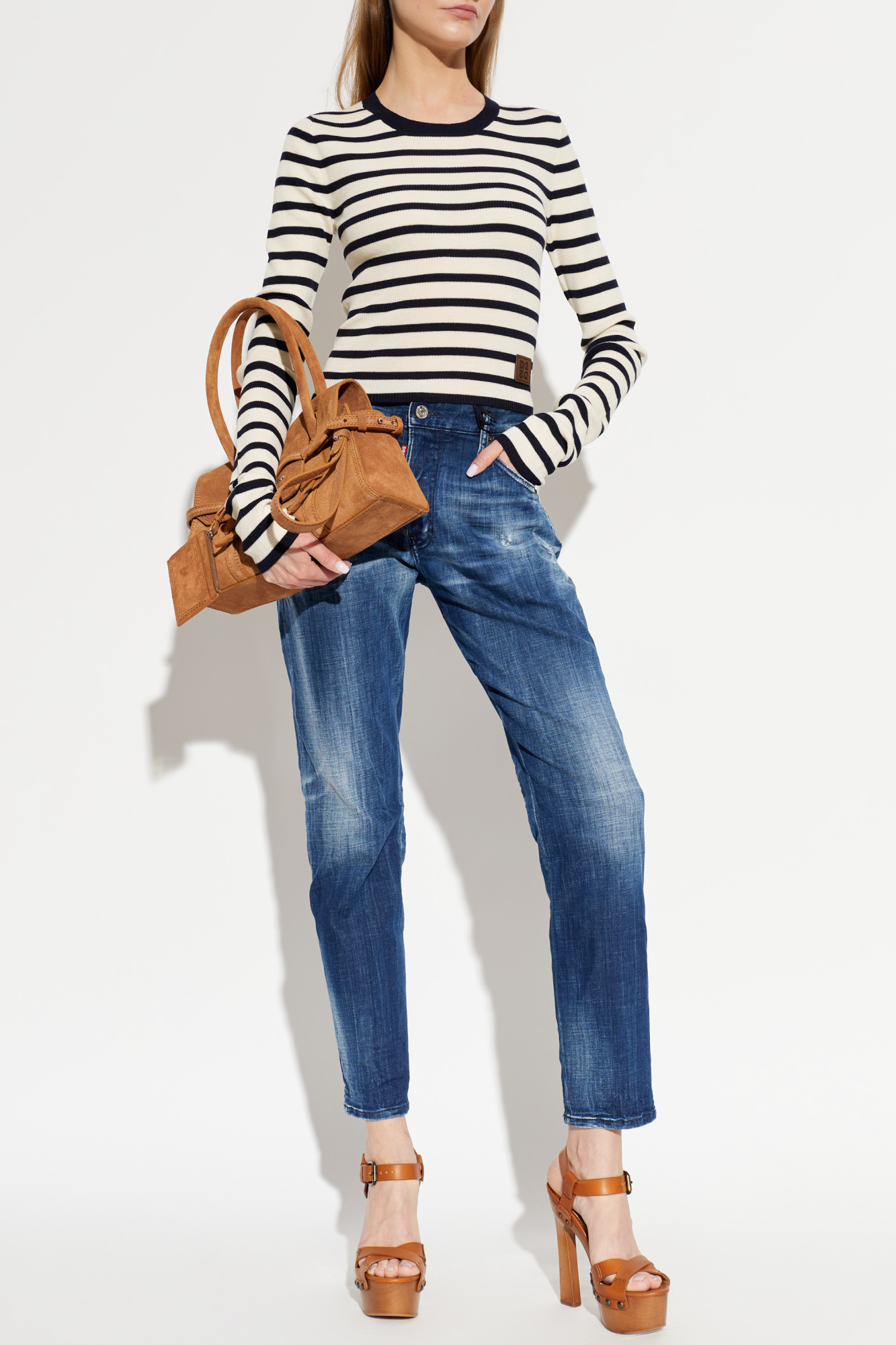 Dsquared2 Wool sweater with striped pattern | Women's | Vitkac